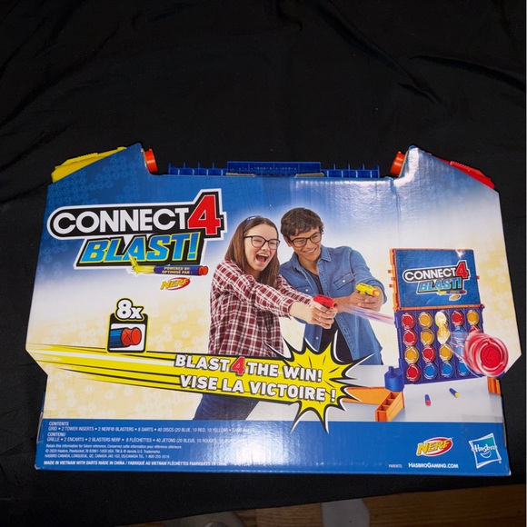 Hasbro Connect 4 Blast! Game - Vibrant Blue, Red, Yellow - Picture 2 of 2